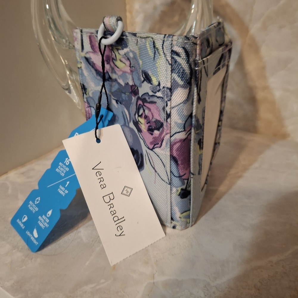 Vera Bradley Blue Floral Wallet Made From Recycled Bottles Nwt - Picture 2 of 4